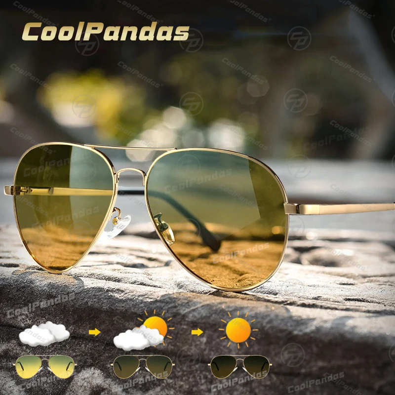 Sunglasses Aviator Polarized - Фотохромные солнцезащитные очки мужские поляризационные авиационные
