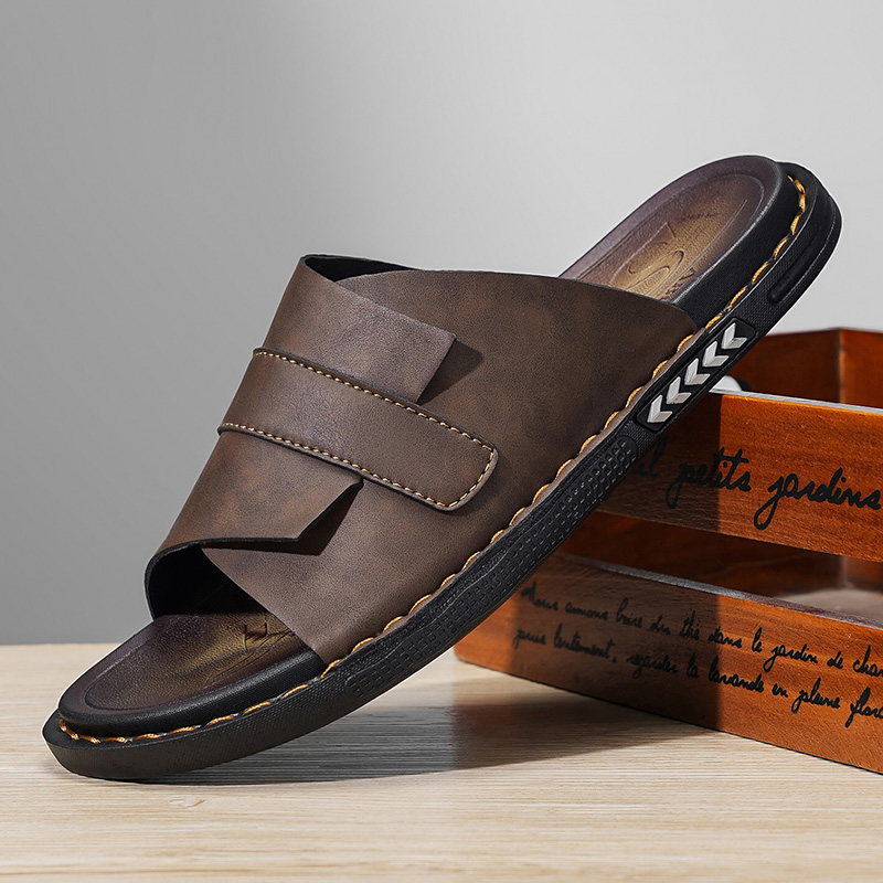 Летние классические кожаные му – обзор и цена Flip Flop Leather Men